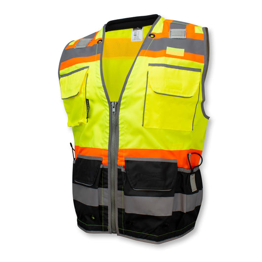 Radians SV55B Class 2 Heavy Woven Color Blocked Two Tone Engineer Vest - Bayou Tool