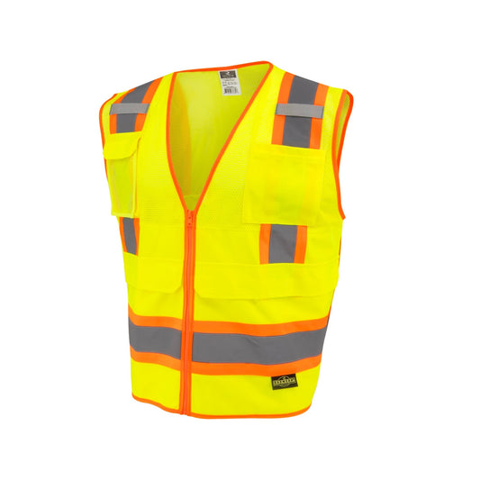Radians SV69 - 2 Two Tone Surveyor Type R Class Mesh/Solid Safety Vest with Plan/Tablet Pocket - Bayou Tool