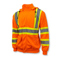 Radians SW01X - 2 High Neck Zip Front X - Back Hooded Sweatshirt - Bayou Tool
