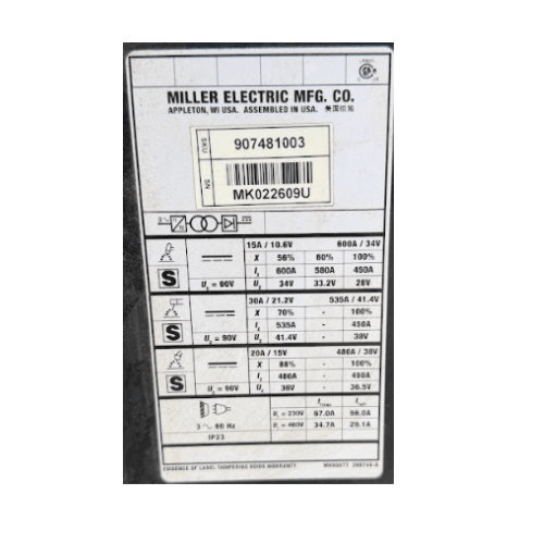 Refurbished Miller XMT450 CC/CV Welding Machine - Bayou Tool