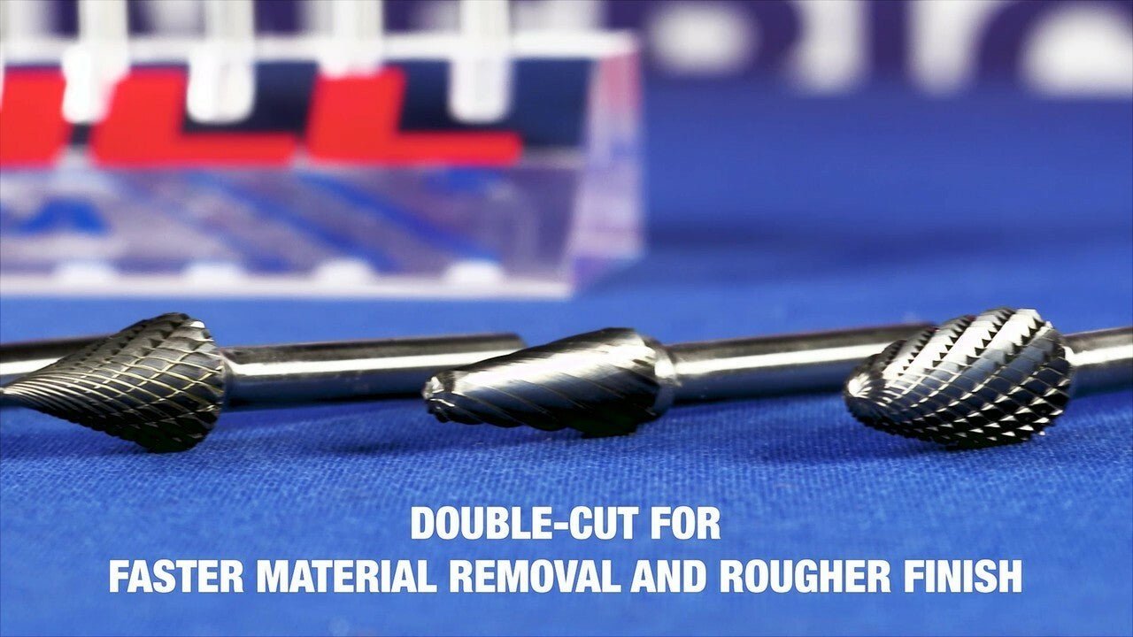SA - 53 3/1" X 1/2" Cylindrical Carbide Bur 1/8" Shank - High Performance & Durable Cutting Tool | Drill America - Bayou Tool