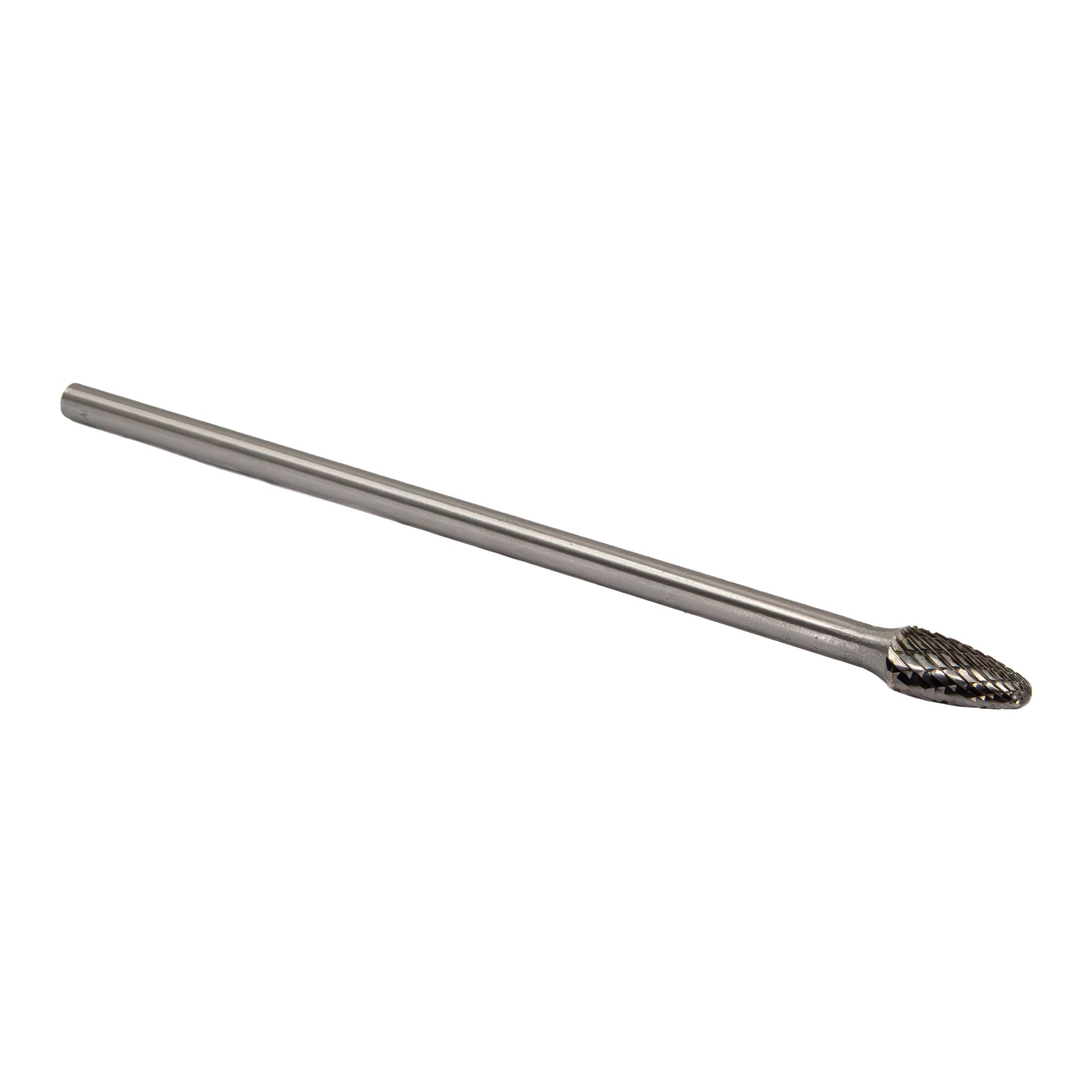 SF - 3 3/8" X 3/4" 6" Long Shank Tree Radius End Carbide Bur 1/4" Shank - High Performance & Durable Cutting Tool | Drill America - Bayou Tool