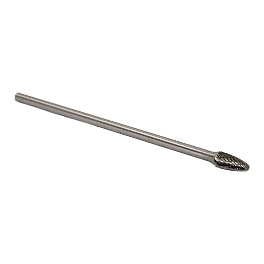 SF - 3 3/8" X 3/4" 6" Long Shank Tree Radius End Carbide Bur 1/4" Shank - High Performance & Durable Cutting Tool | Drill America - Bayou Tool