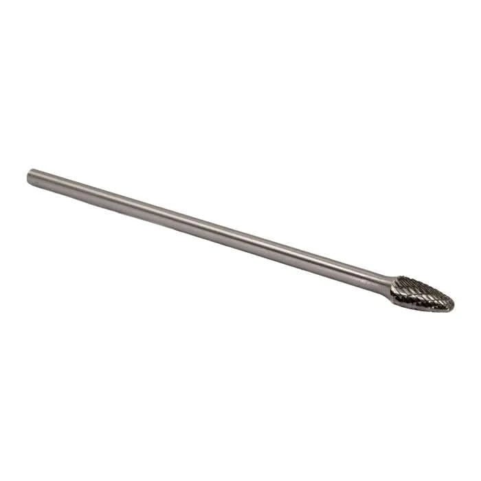 SF - 3 3/8" X 3/4" 6" Long Shank Tree Radius End Carbide Bur 1/4" Shank - High Performance & Durable Cutting Tool | Drill America - Bayou Tool