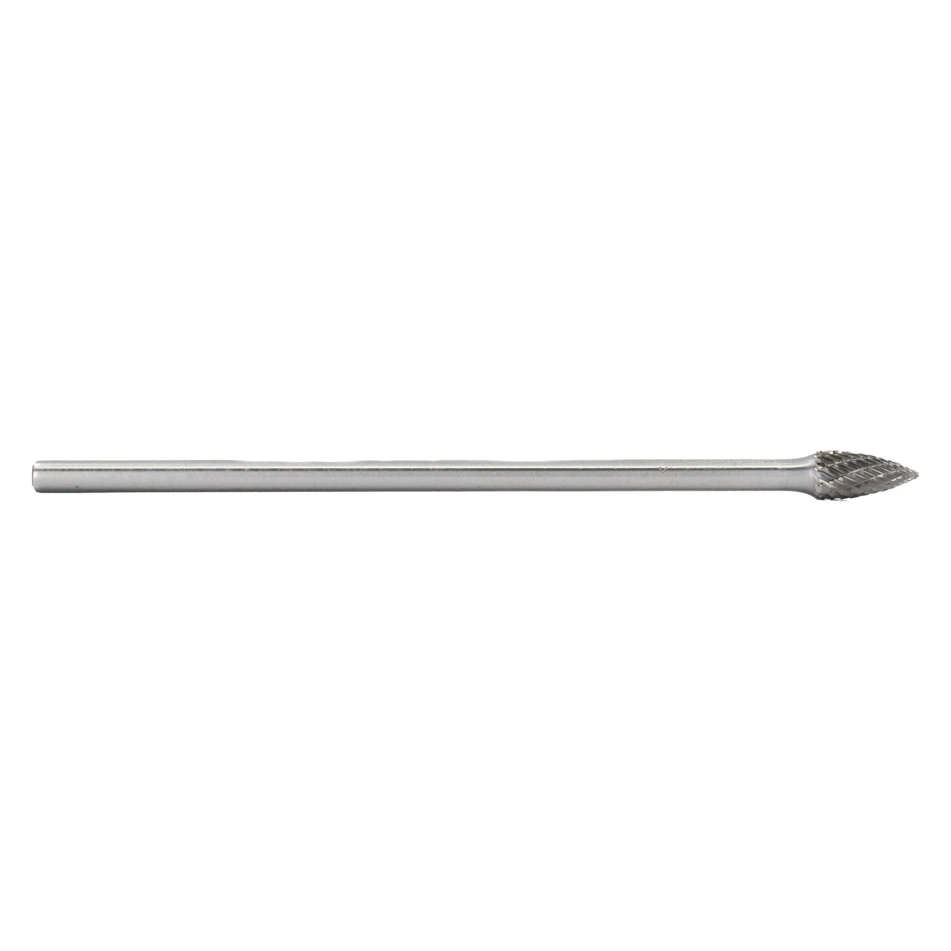 SG - 3 3/8" X 3/4" 6" Long Shank Tree Pointed End Carbide Bur 1/4" Shank - High Performance & Durable Cutting Tool | Drill America - Bayou Tool