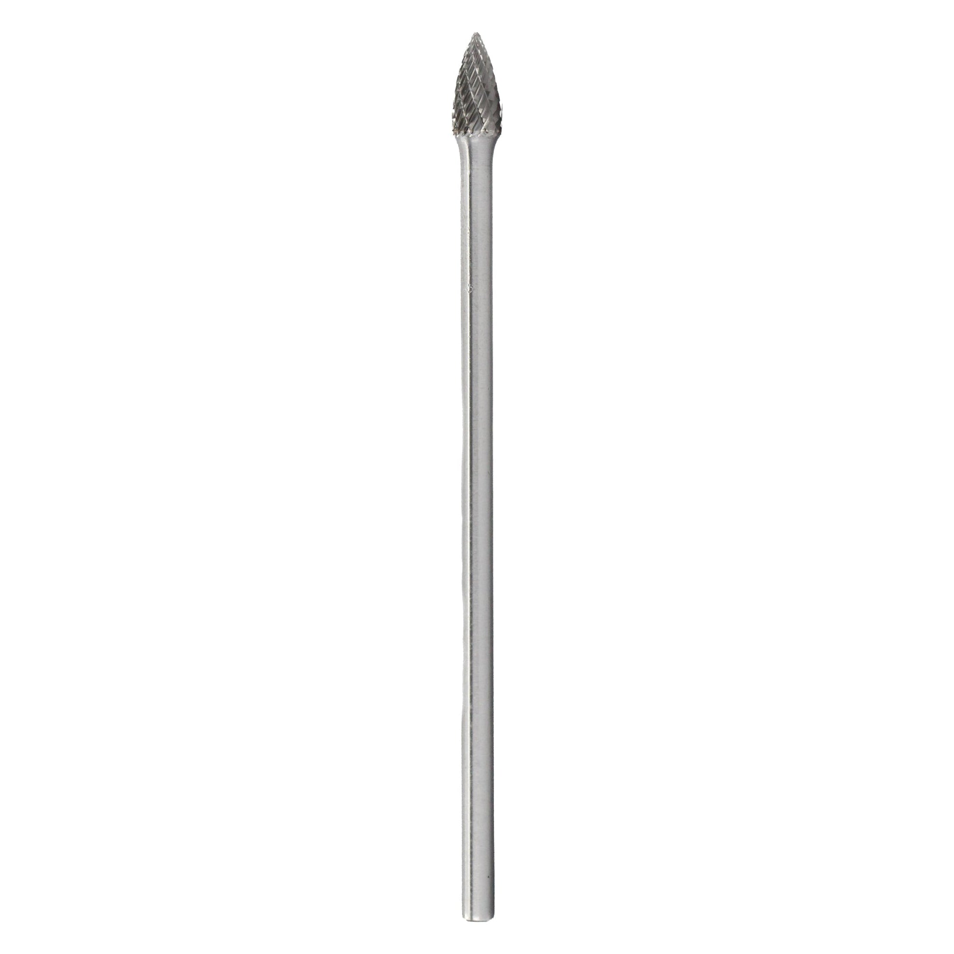 SG - 3 3/8" X 3/4" 6" Long Shank Tree Pointed End Carbide Bur 1/4" Shank - High Performance & Durable Cutting Tool | Drill America - Bayou Tool
