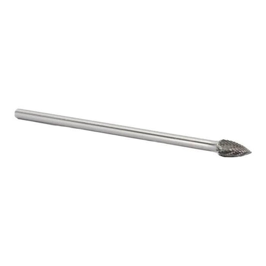 SG - 5 1/2" X 1" 6" Long Shank Tree Pointed End Carbide Bur 1/4" Shank - High Performance & Durable Cutting Tool | Drill America - Bayou Tool