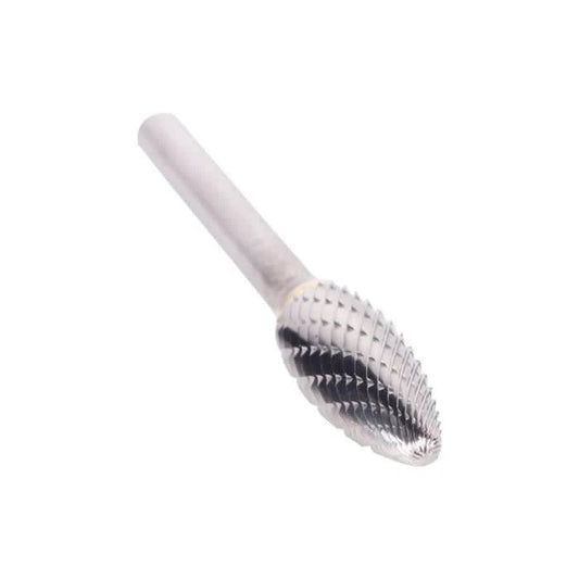 SH - 5 1/2" X 1 - 1/4" Flame Carbide Bur 1/4" Shank - High Performance & Durable Cutting Tool | Drill America - Bayou Tool