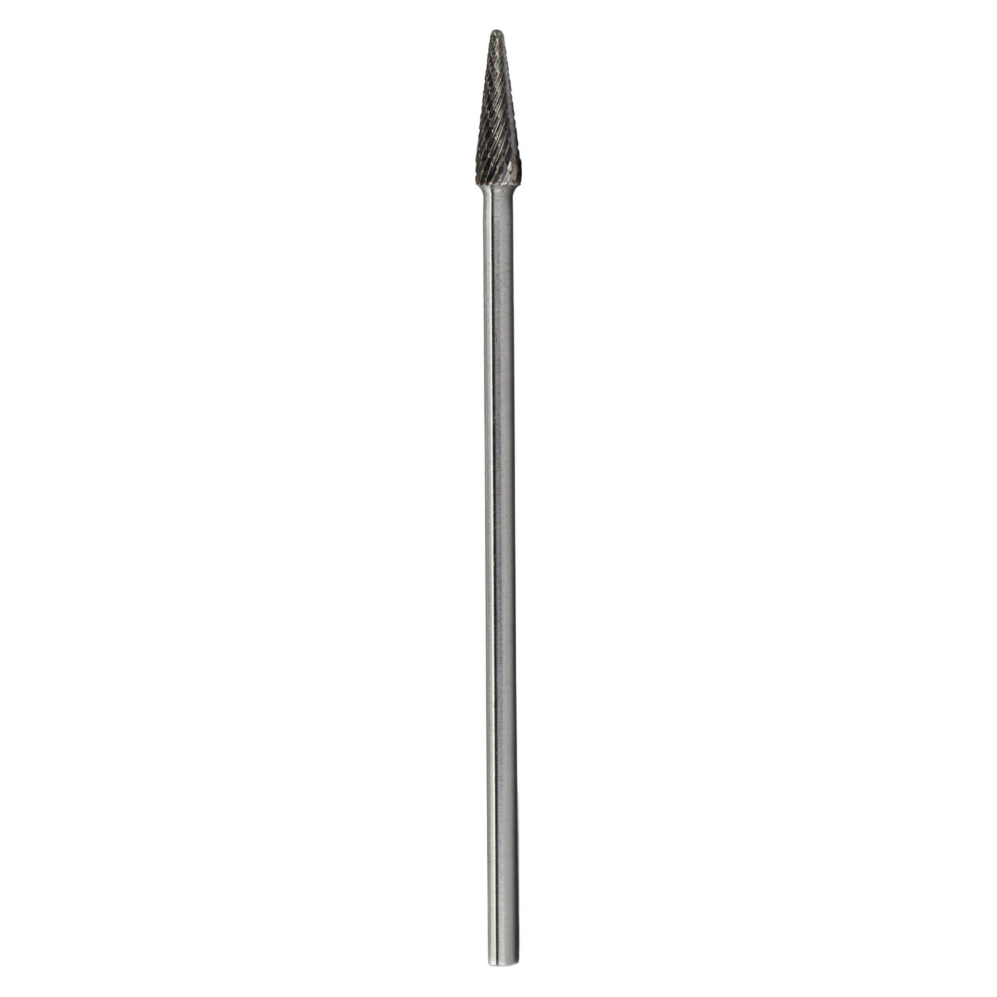 SL - 3 3/8" X 1 - 1/16" 6" Long Shank Cone Radius End Carbide Bur 1/4" Shank - High Performance & Durable Cutting Tool | Drill America - Bayou Tool