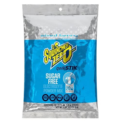 Sqwincher Zero Qwik Stik 50 pack, Sugar Free .11 0z - Bayou Tool