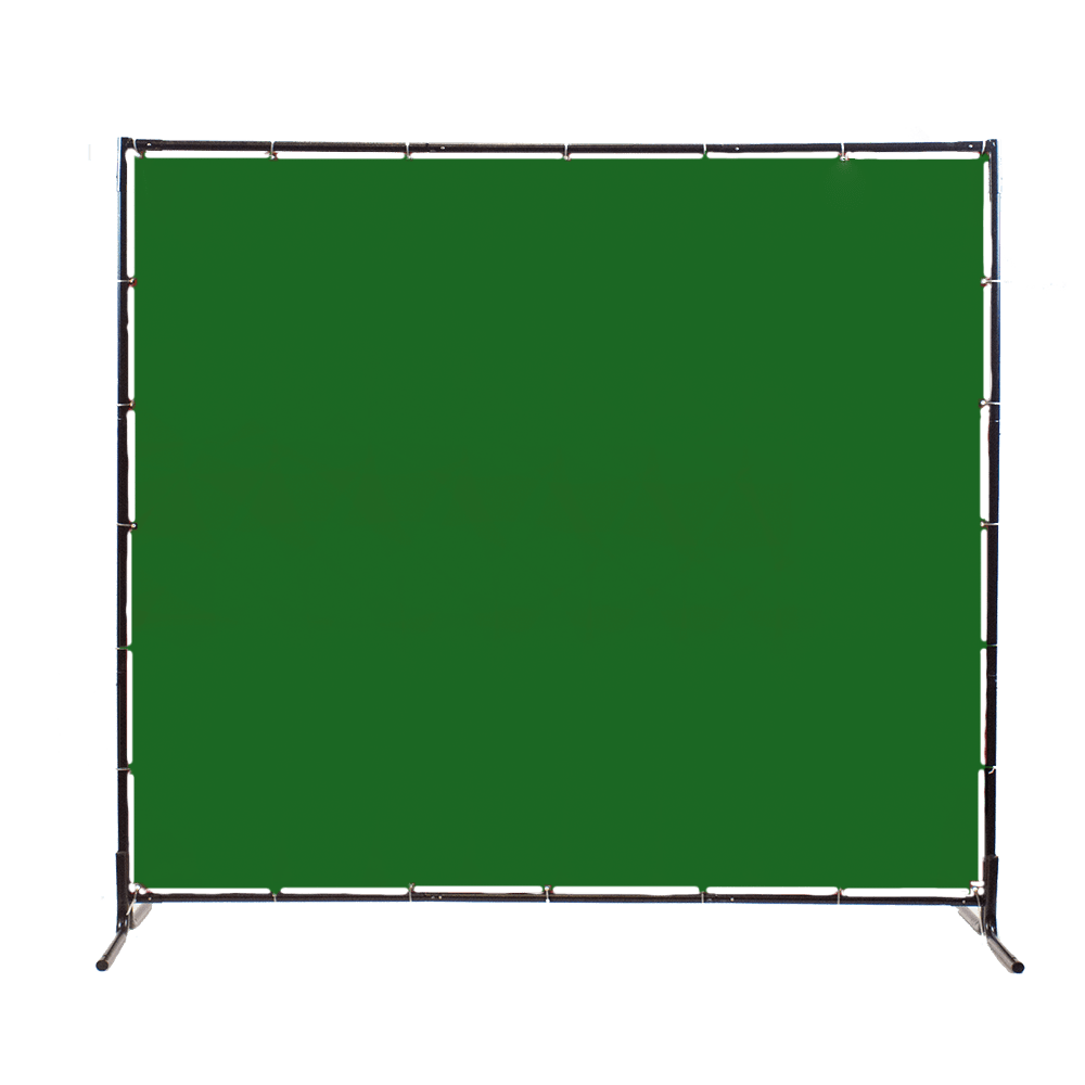 Techniweld 6x6 Green Welding Screen – 14 Mil Flame - Resistant Protection for Safe Welding Environments - Bayou Tool