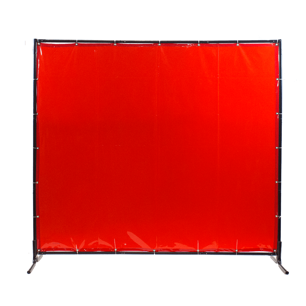 Techniweld 6x6 Welding Screen – Orange, Flame - Resistant 14 Mil Screen Only for Safe Work Environments - Bayou Tool