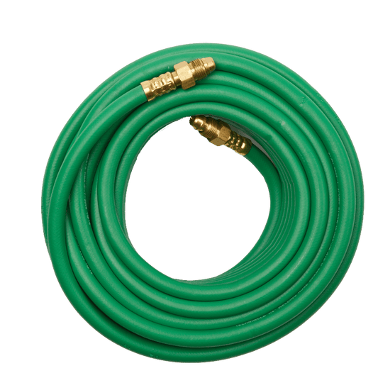 TECHNIWELD Green Argon Hose 1/4" x 100' with Fittings - Reliable Gas Delivery - Bayou Tool