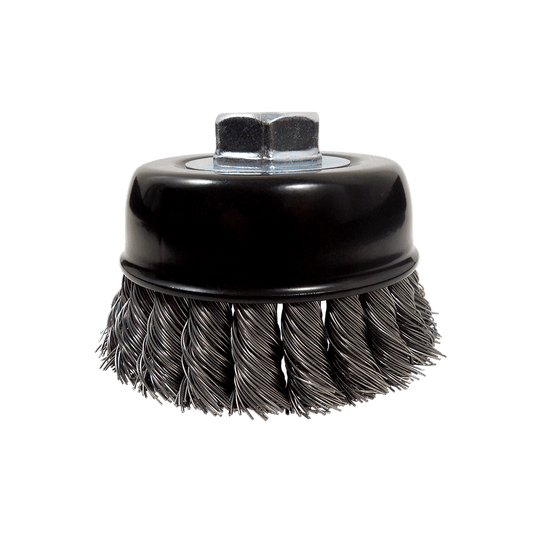 Techniweld Sand Star Small Diameter Carbon Cup Brush | 6/Box - Bayou Tool