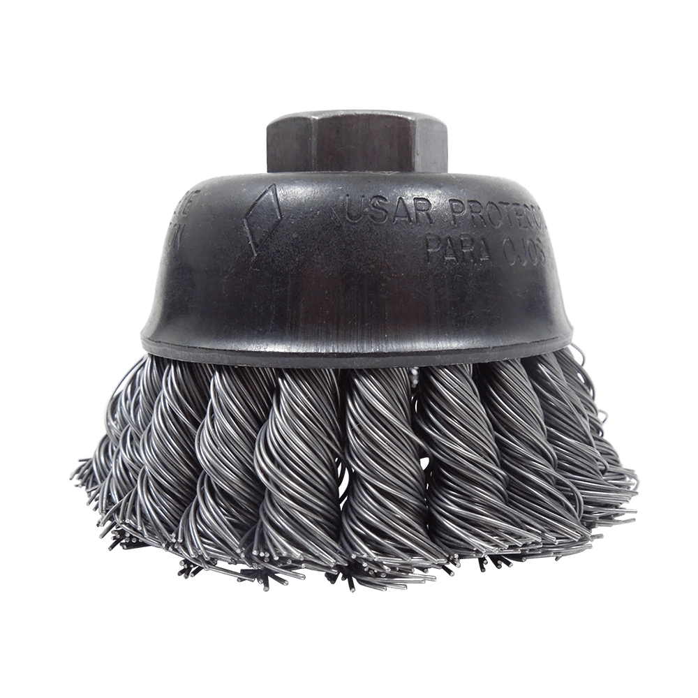 Techniweld Sand Star Small Diameter Carbon Cup Brush | 6/Box - Bayou Tool