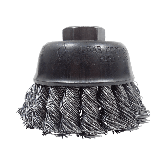 Techniweld Sand Star Small Diameter Carbon Cup Brush | 6/Box - Bayou Tool