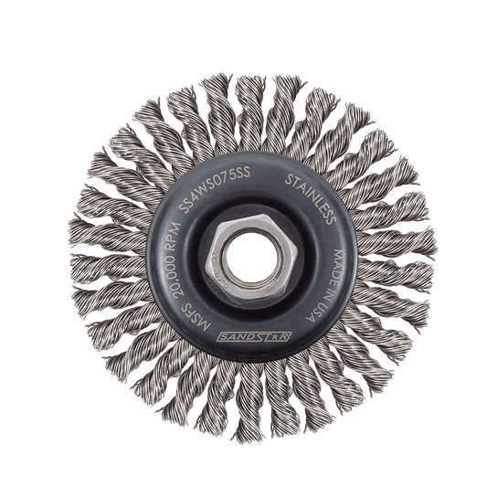 Techniweld Sand Star Stainless Steel Stringer Bead Wire Wheel - Bayou Tool
