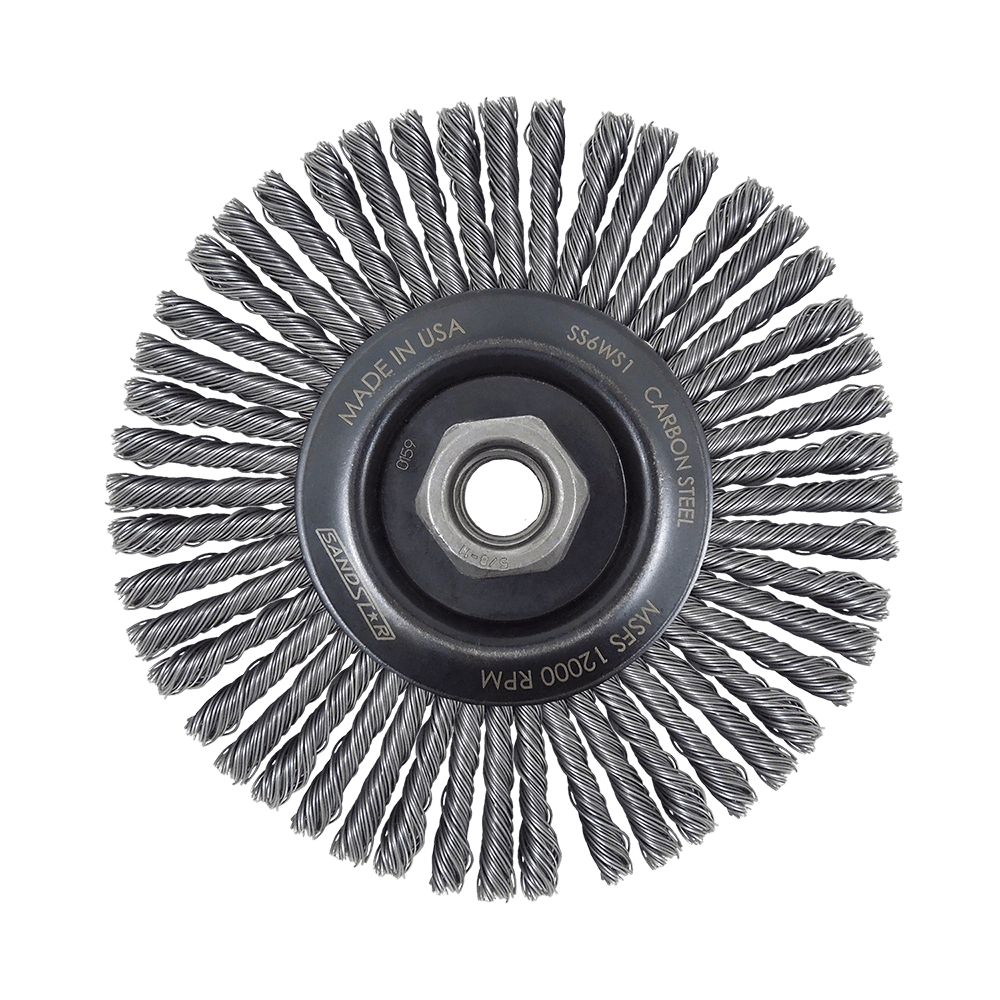 Techniweld Sand Star Stringer Bead Wire Wheel – Carbon Steel | 4"–7" - Bayou Tool