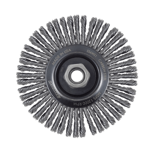 Techniweld Sand Star Stringer Bead Wire Wheel – Carbon Steel | 4"–7" - Bayou Tool