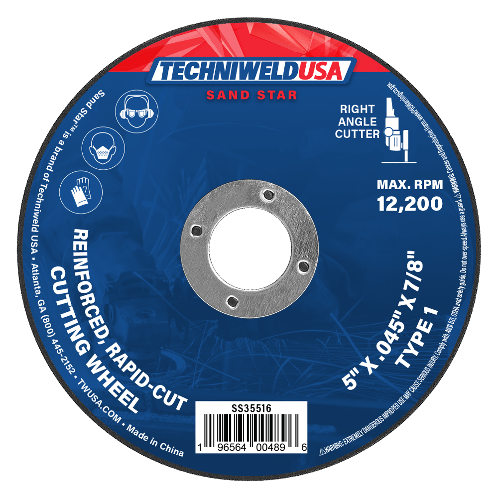 Techniweld Sand Star Type 1 Flexible Cut-Off Wheel – Zirconia/AO | 50/Box - Bayou Tool