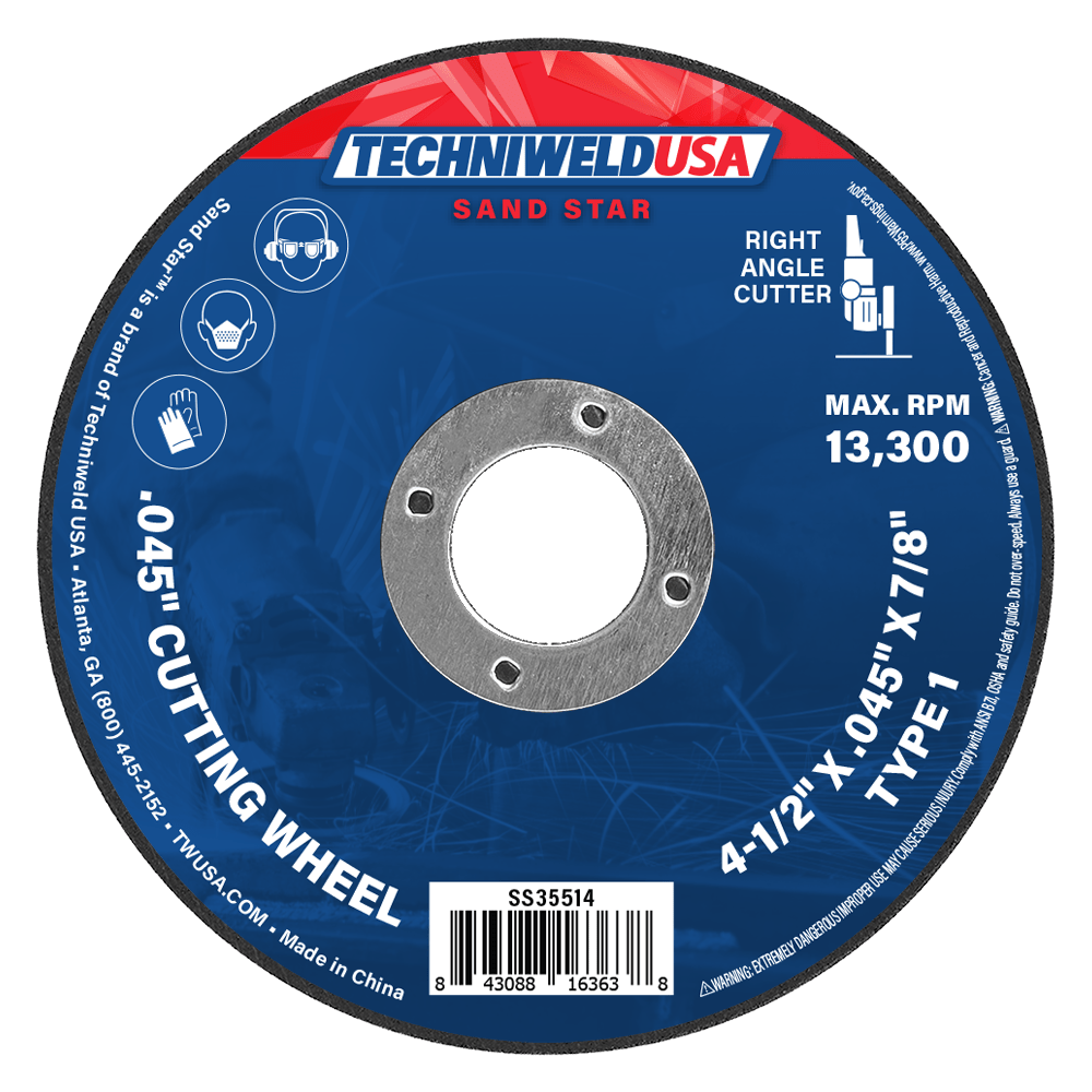 Techniweld Sand Star Type 1 Flexible Cut-Off Wheel – Zirconia/AO | 50/Box - Bayou Tool