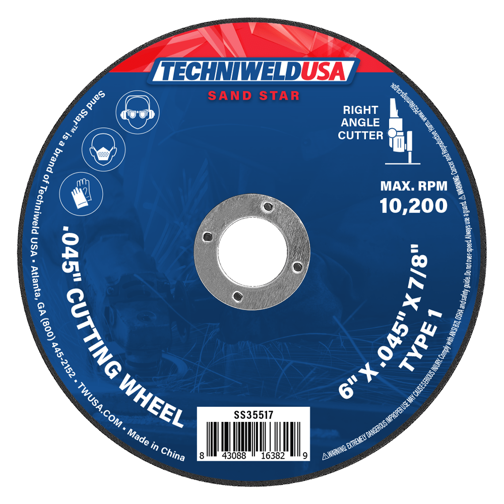 Techniweld Sand Star Type 1 Flexible Cut-Off Wheel – Zirconia/AO | 50/Box - Bayou Tool