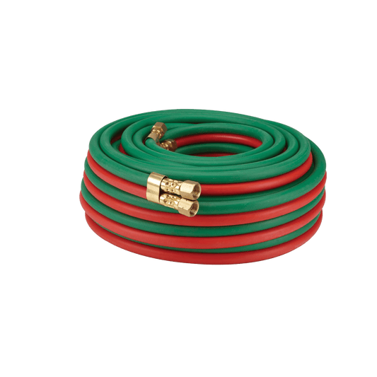 TECHNIWELD T - Grade 3/8" x 25' Twin Hose with Fittings - Durable Welding Hose - Bayou Tool